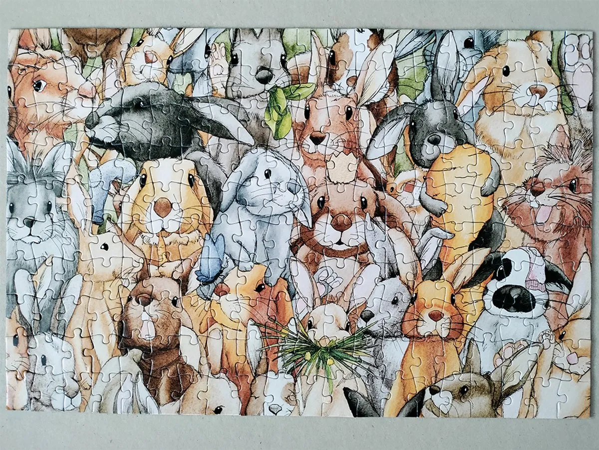 Tactic Bunnies Puzzel 200 Stuks - Konijnenillustratie