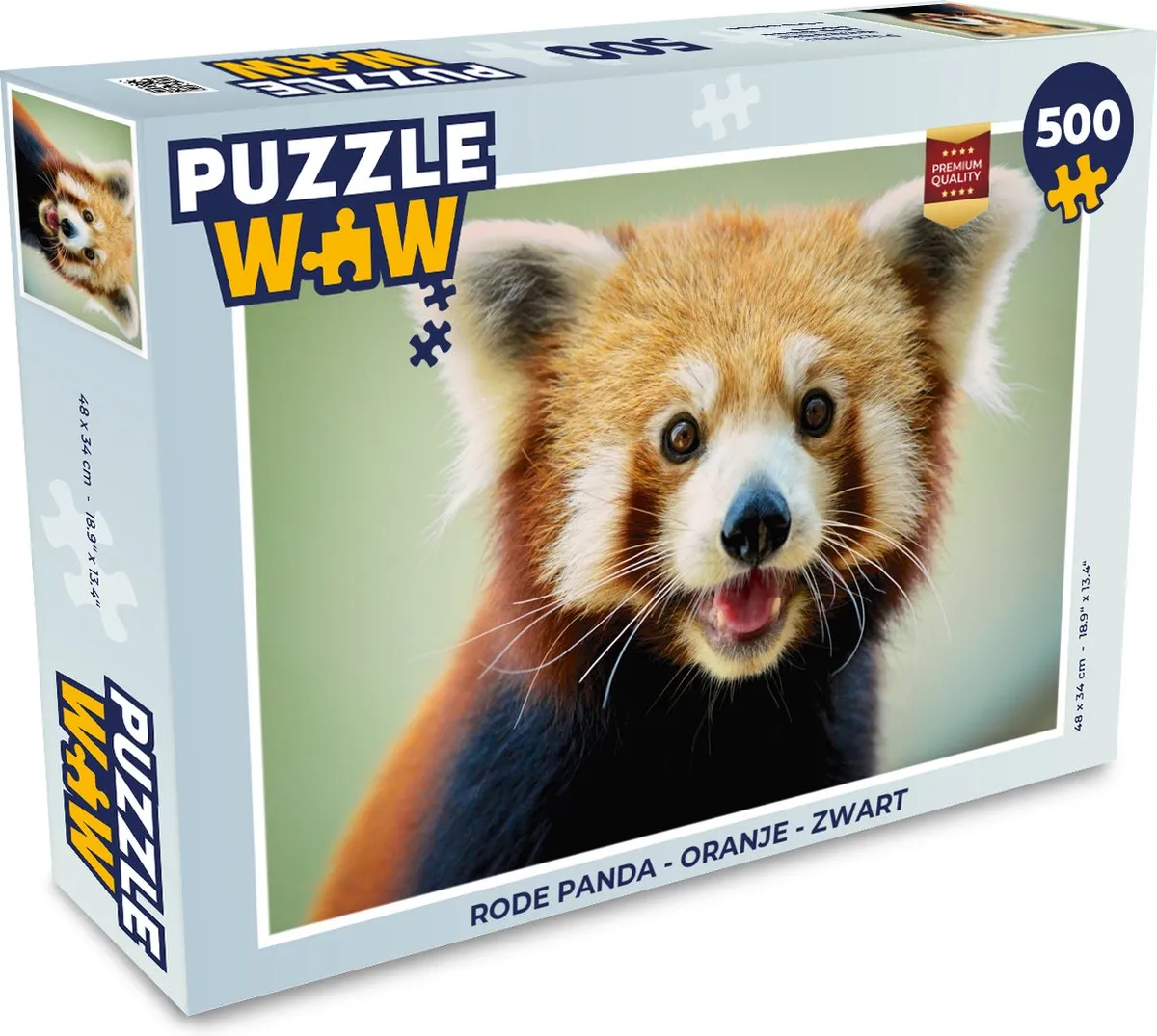 PuzzleWow Rode Panda Legpuzzel 500 Stuks