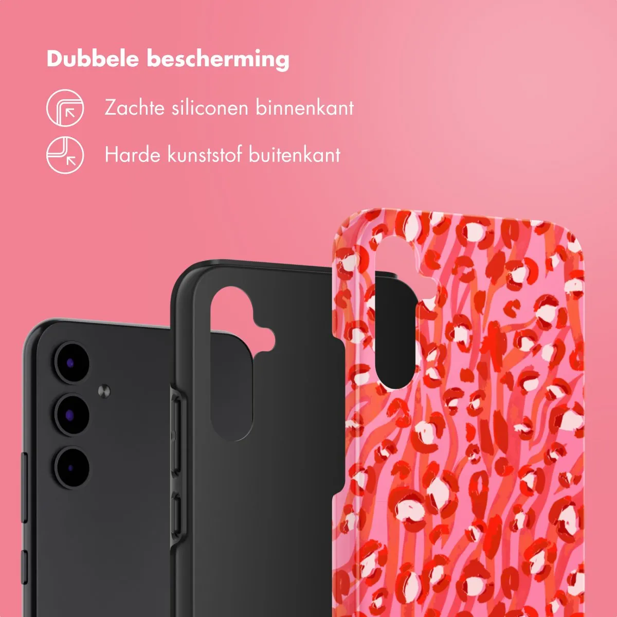 Selencia Hoesje Samsung Galaxy A34 Wild Spots Lipstick