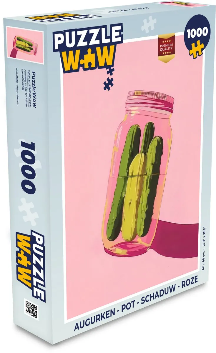 PuzzleWow Augurken Pot Legpuzzel 1000 Stuks
