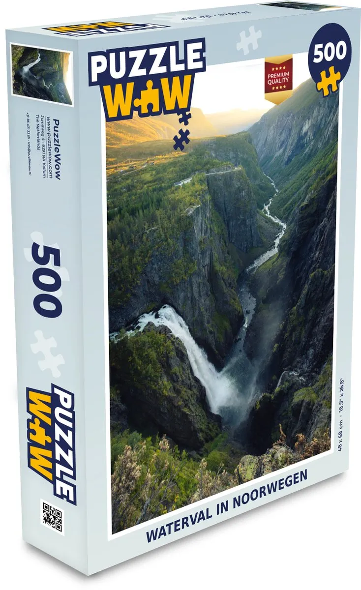 PuzzleWow Waterval in Noorwegen Legpuzzel 500 Stuks
