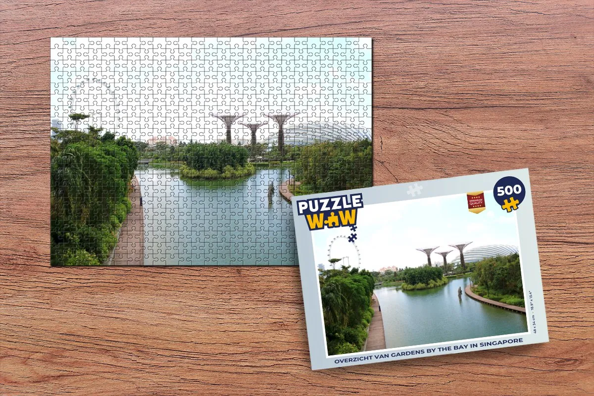 PuzzleWow Gardens by the Bay Legpuzzel 500 Stuks - Multicolor