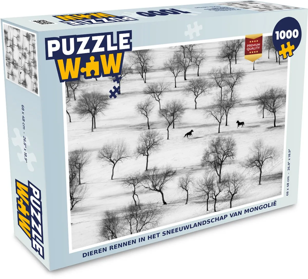 PuzzleWow Dieren in Mongolië Legpuzzel 1000 Stuks