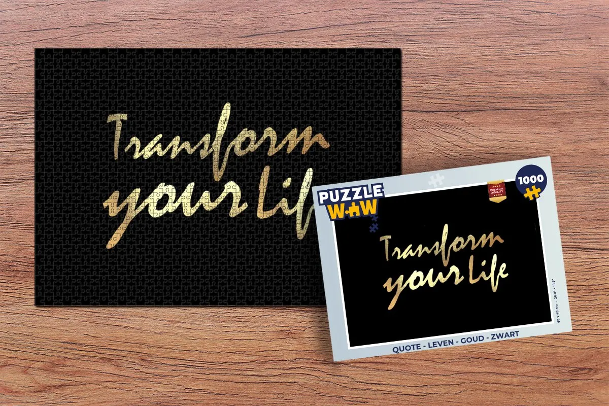 PuzzleWow Quote Leven Puzzel 1000 Stuks - Multicolor