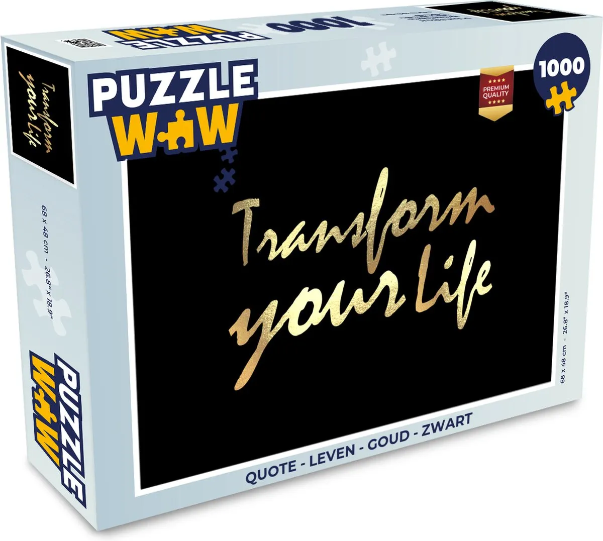 PuzzleWow Quote Leven Puzzel 1000 Stuks - Multicolor