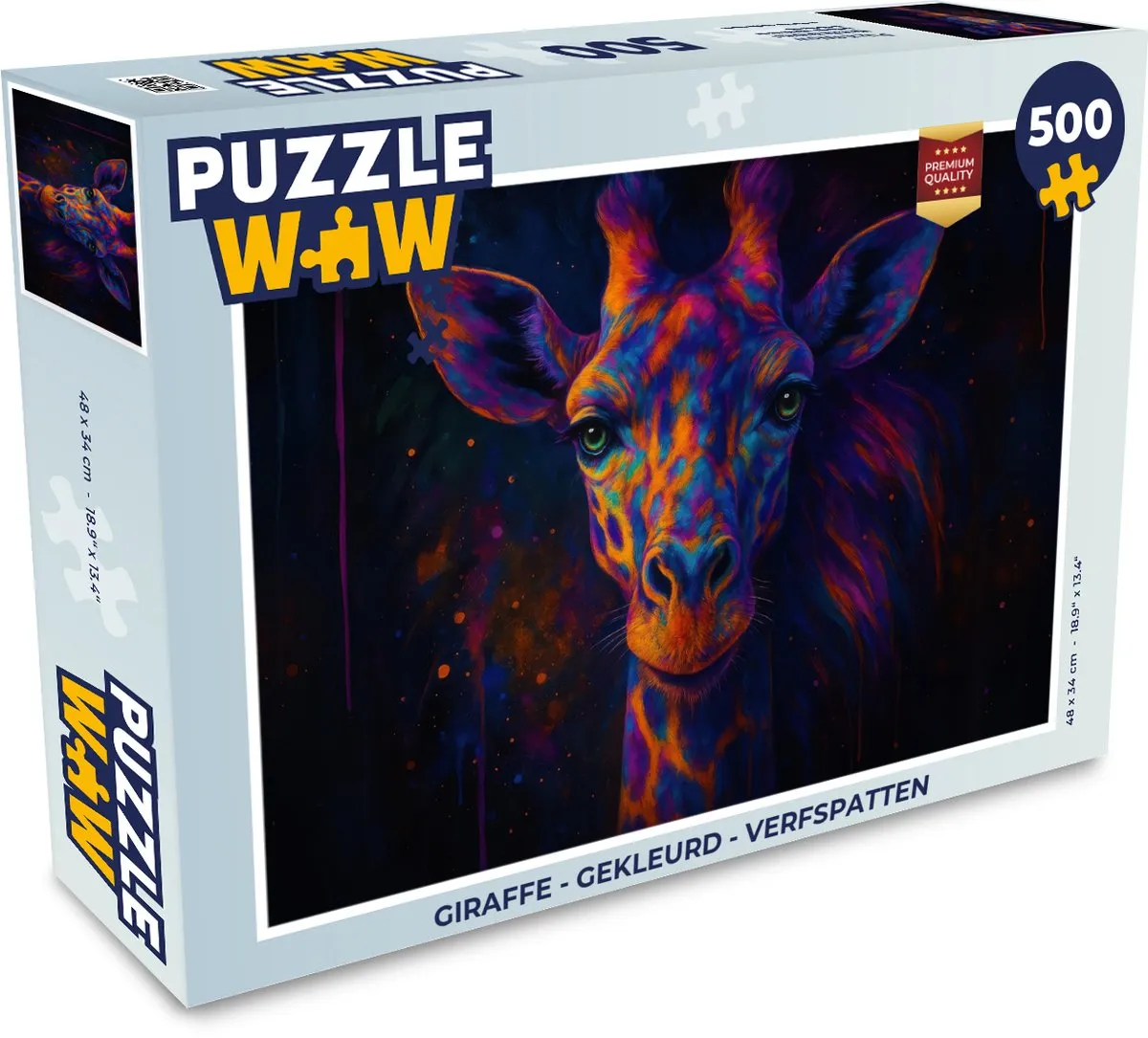 PuzzleWow Giraffe Legpuzzel 500 Stuks - 8721414233489