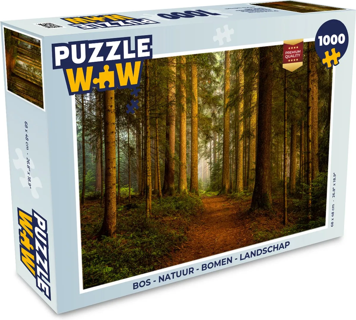 PuzzleWow Bos Natuur Landschap Legpuzzel 1000 Stuks - Multicolor