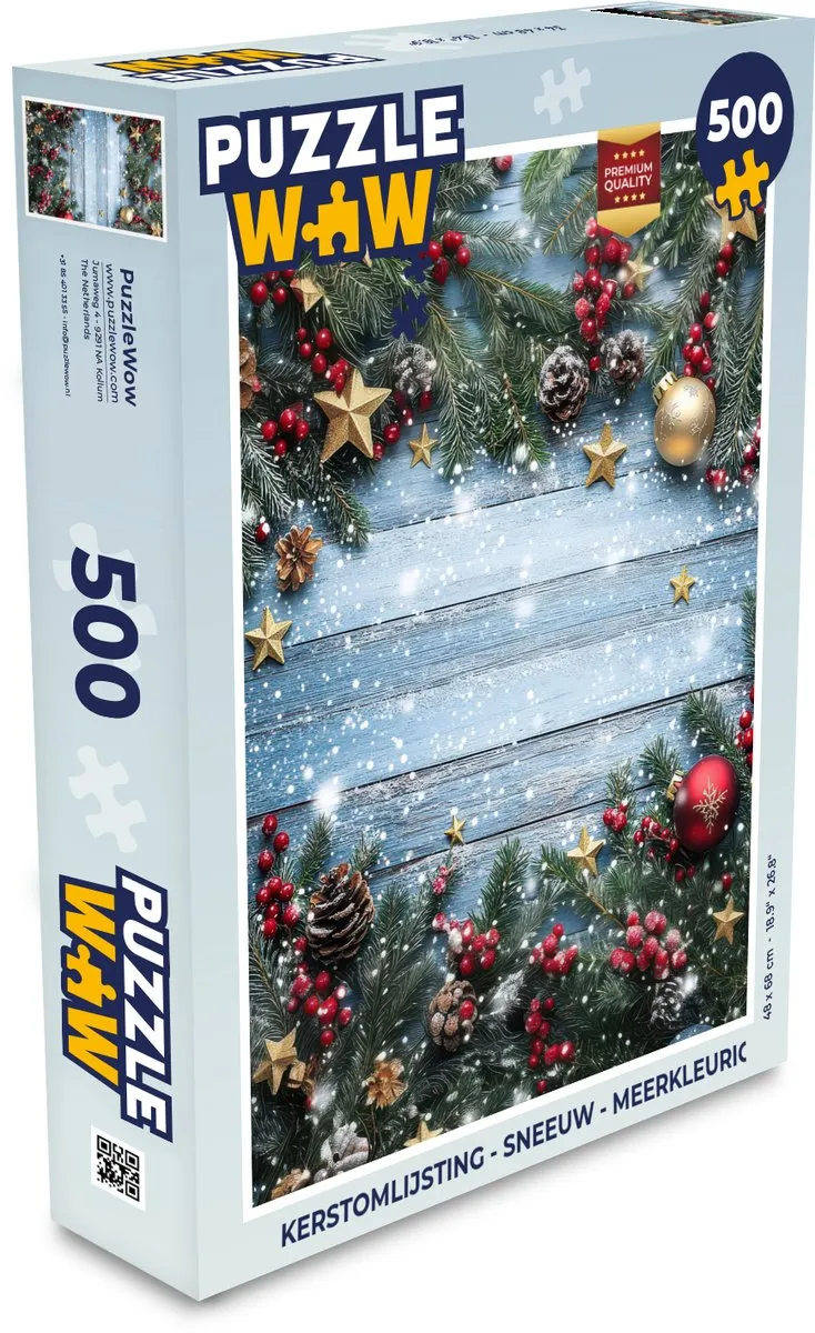 PuzzleWow Kerstomlijsting 500 Stuks