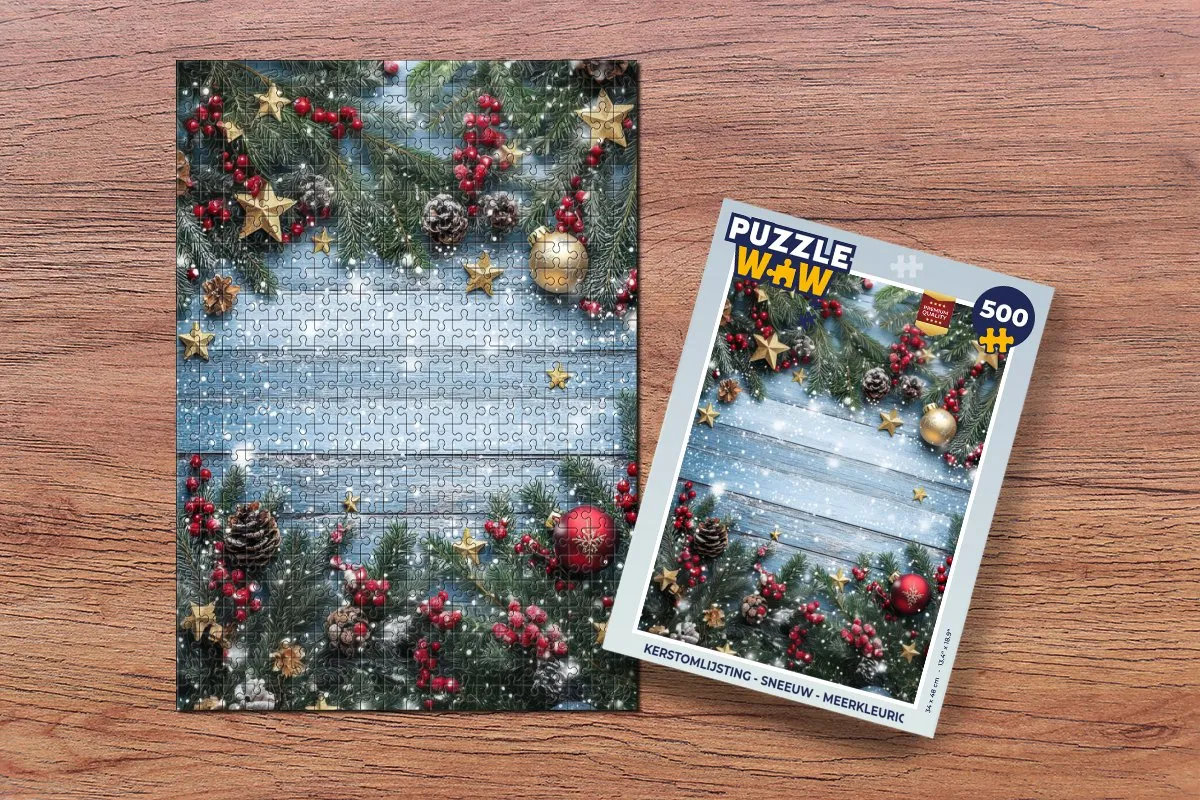 PuzzleWow Kerstomlijsting 500 Stuks - Meerkleurig