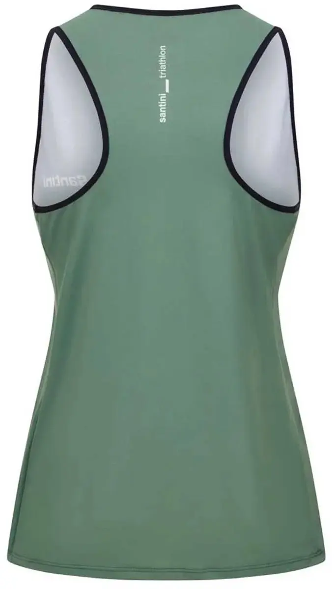 Santini Stream Mouwloze Triatlontrui - M - Groen - afbeelding 2 van 4