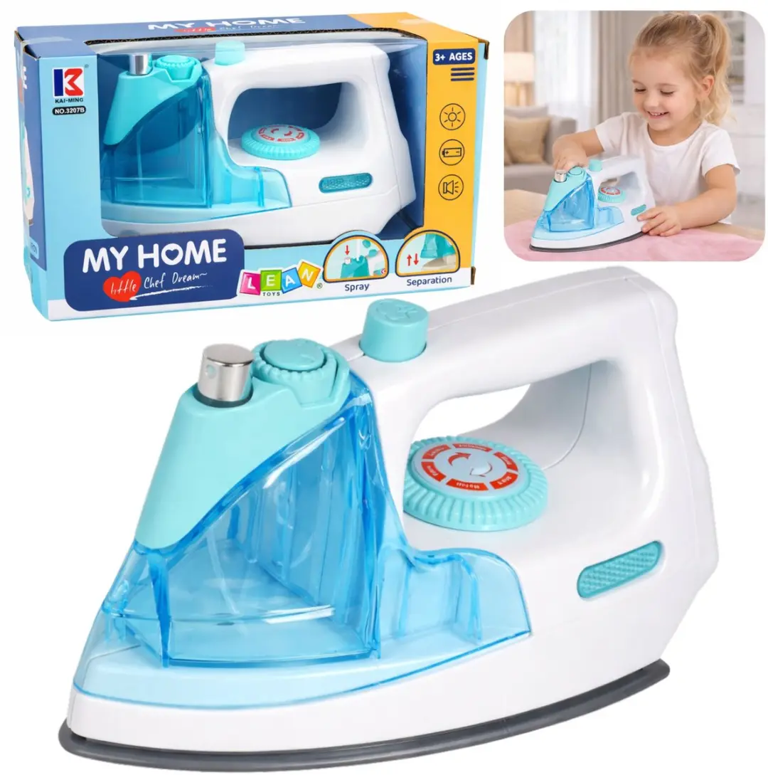 Kinderstrijkijzer Waterspray Light Sound Blauw