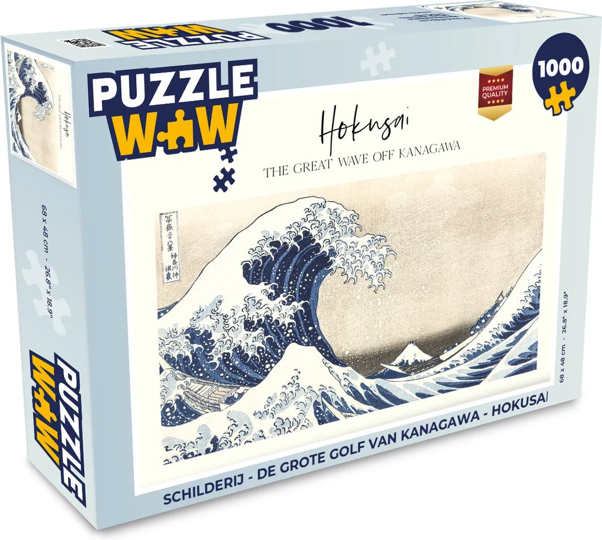 PuzzleWow De Grote Golf van Kanagawa Legpuzzel 1000 Stuks