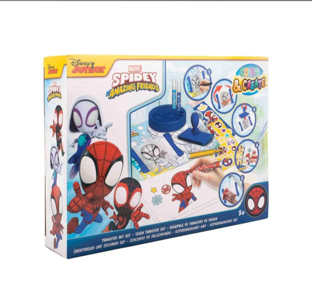 Spiderman Spidey Teken Transfer set
