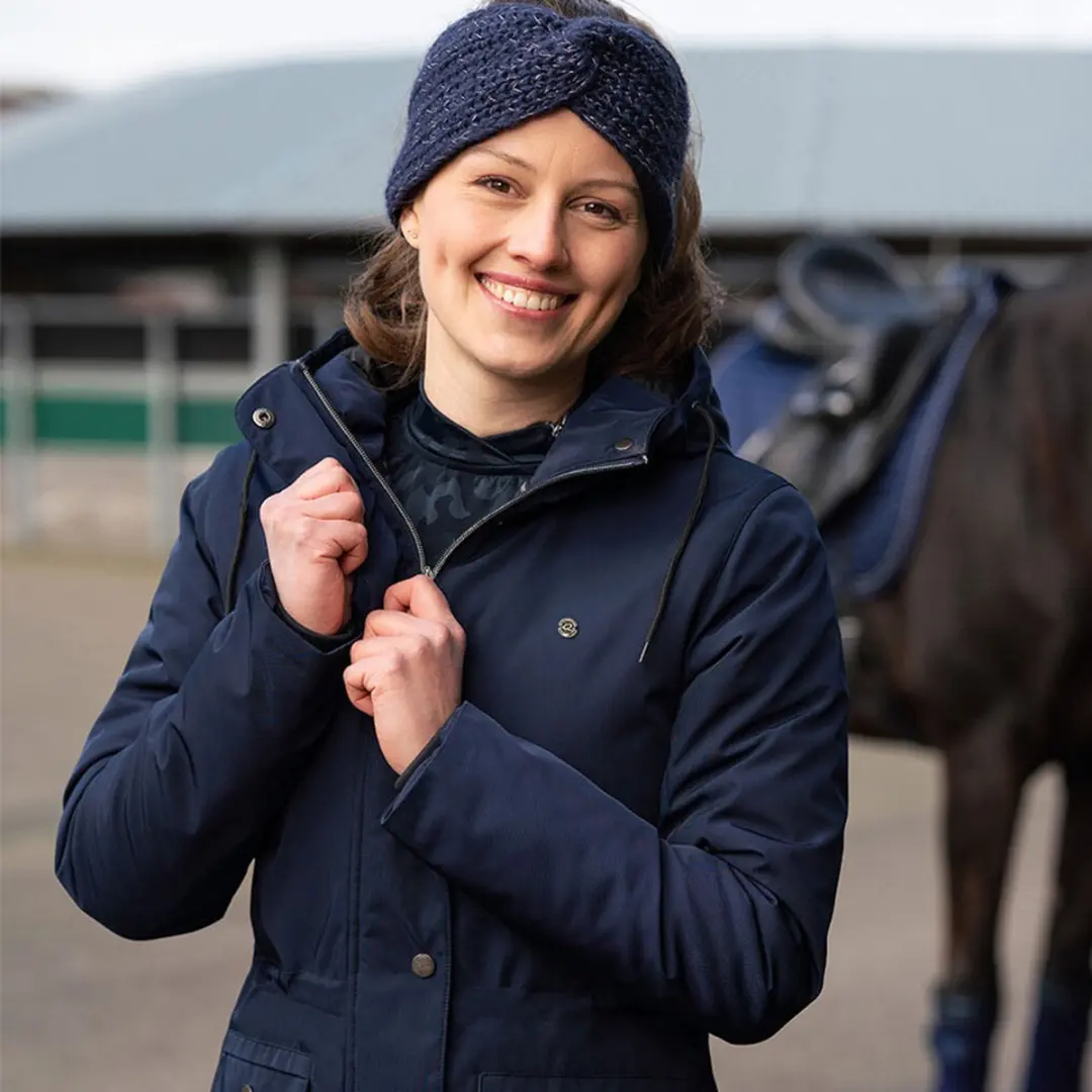 QHP Lange Winterjas Linde Waterproof - Navy Maat 42 - afbeelding 6 van 6
