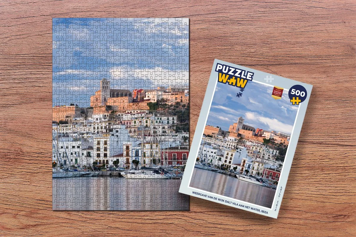 PuzzleWow Ibiza Dalt Vila Legpuzzel 500 Stuks - Multicolor