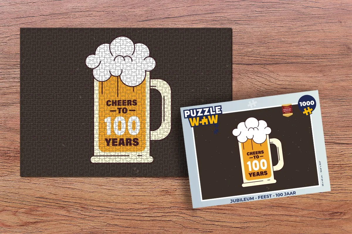 PuzzleWow Jubileum Legpuzzel 1000 Stuks - Multicolor