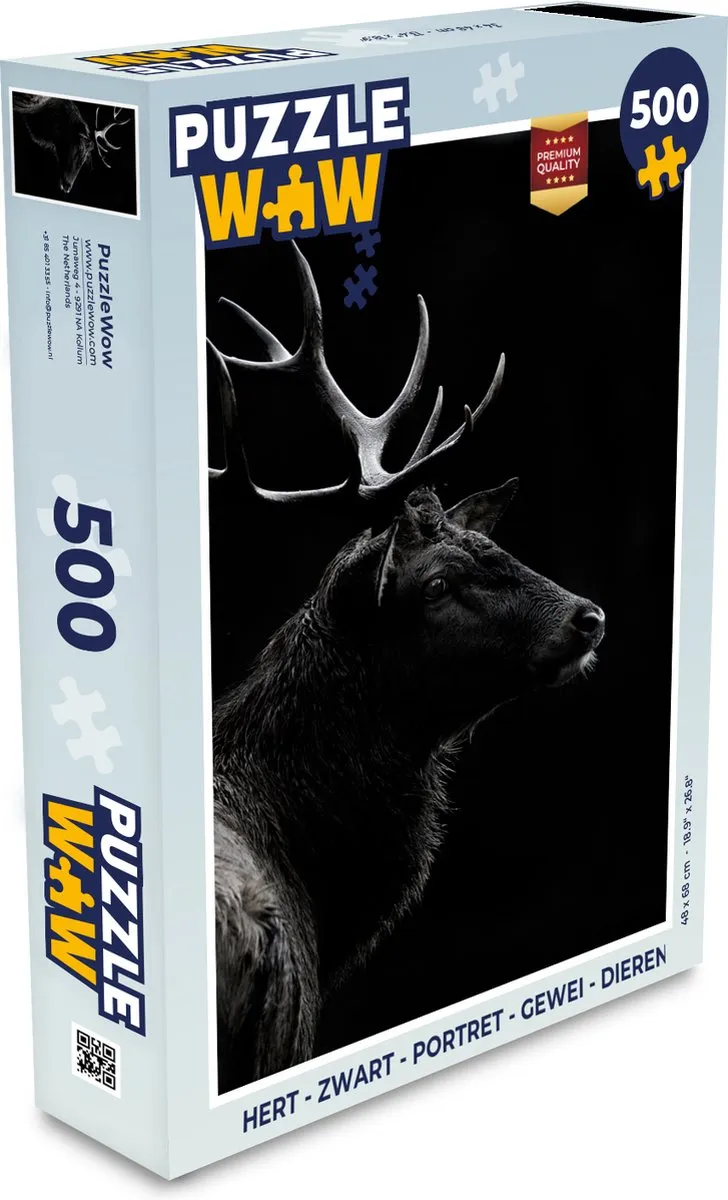 PuzzleWow Hert Legpuzzel 500 Stuks - Multicolor