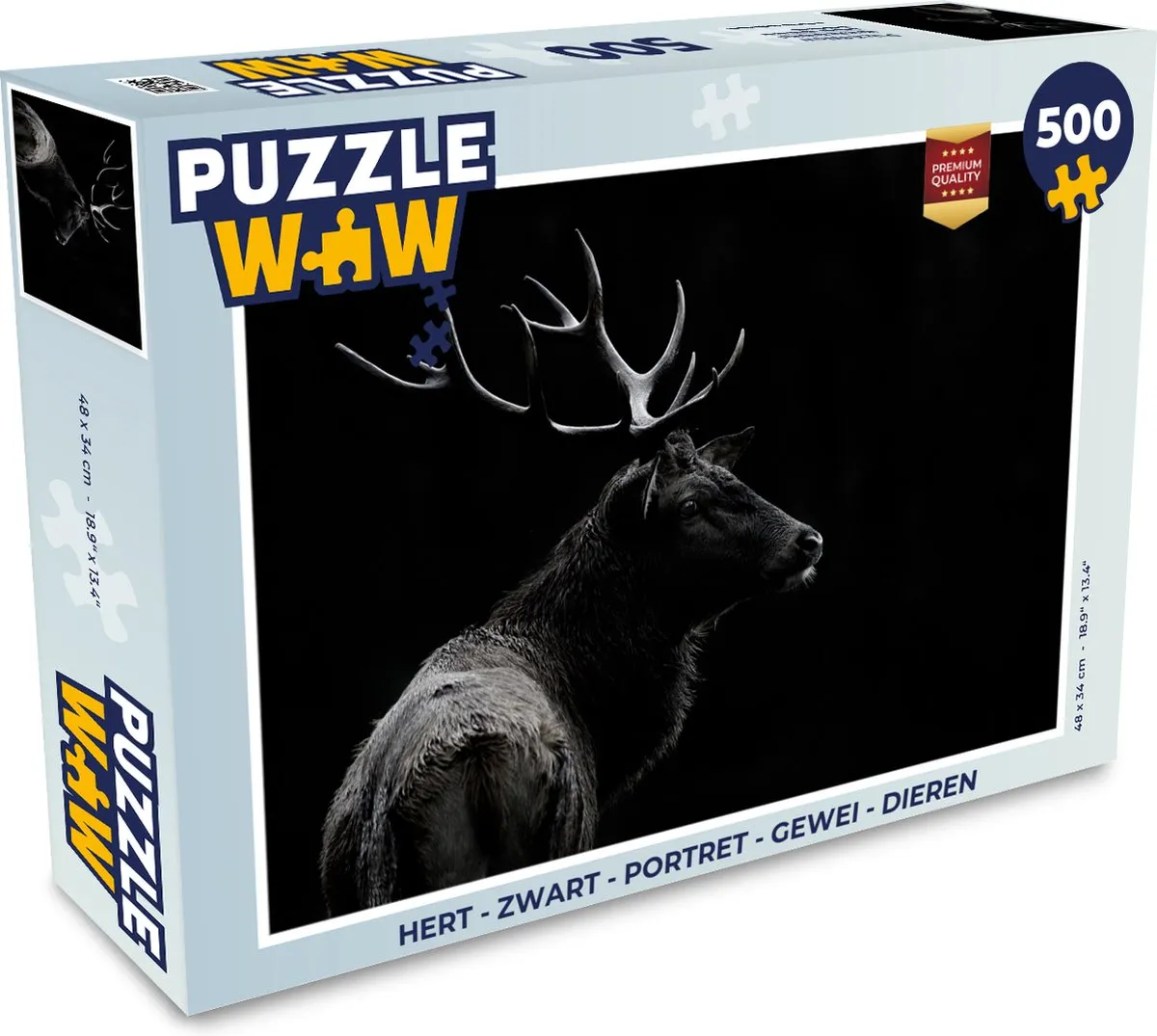 PuzzleWow Hert Legpuzzel 500 Stuks - Multicolor