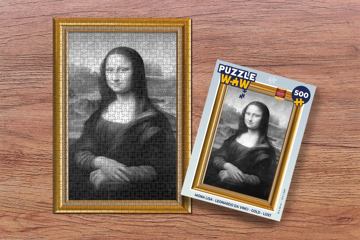 PuzzleWow Mona Lisa Legpuzzel 500 Stuks - Multicolor
