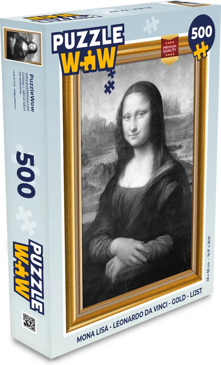 PuzzleWow Mona Lisa Legpuzzel 500 Stuks