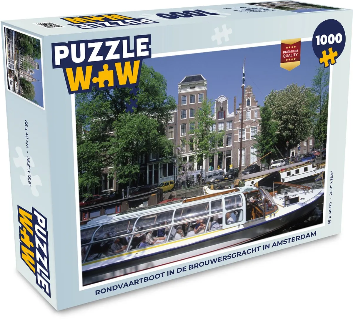 PuzzleWow Rondvaartboot Amsterdam Legpuzzel 1000 Stuks