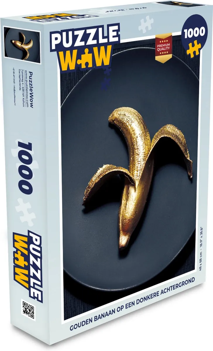 PuzzleWow Legpuzzel Gouden Banaan 1000 Stuks - Multicolor