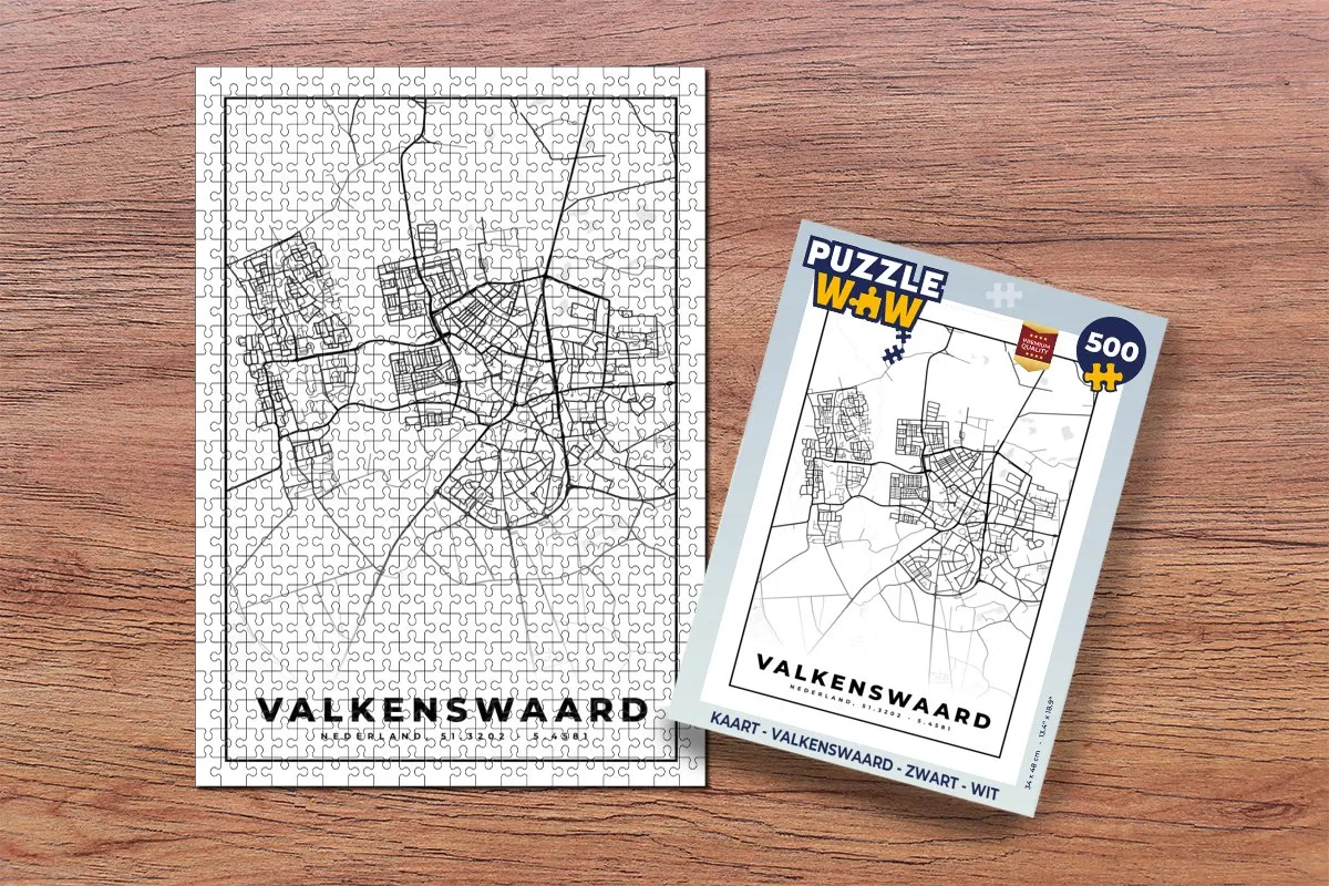 PuzzleWow Valkenswaard Legpuzzel 500 Stuks - Multicolor
