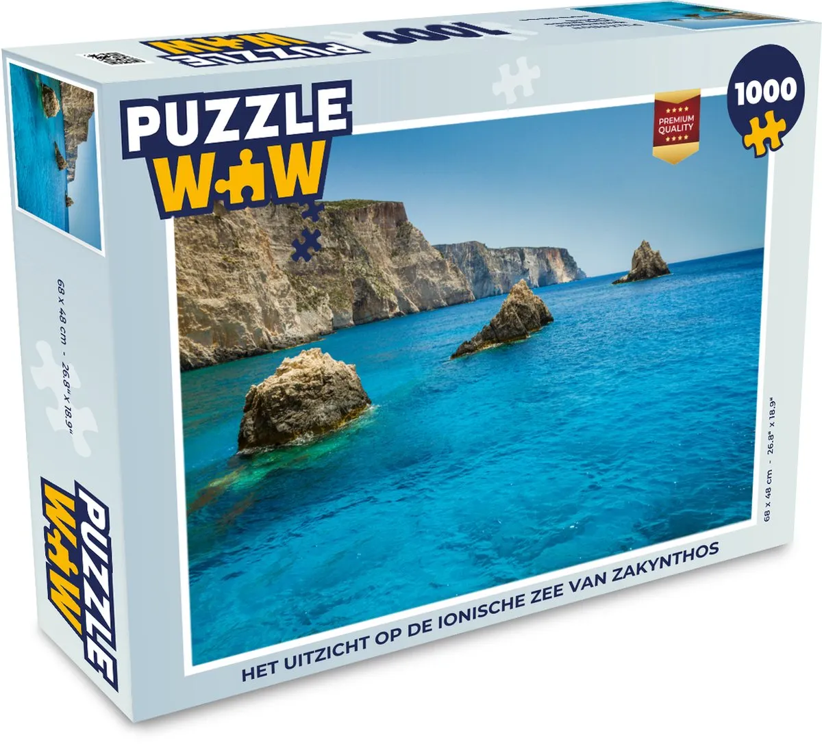 PuzzleWow Zakynthos Ionische Zee Legpuzzel 1000 Stuks - Multicolor