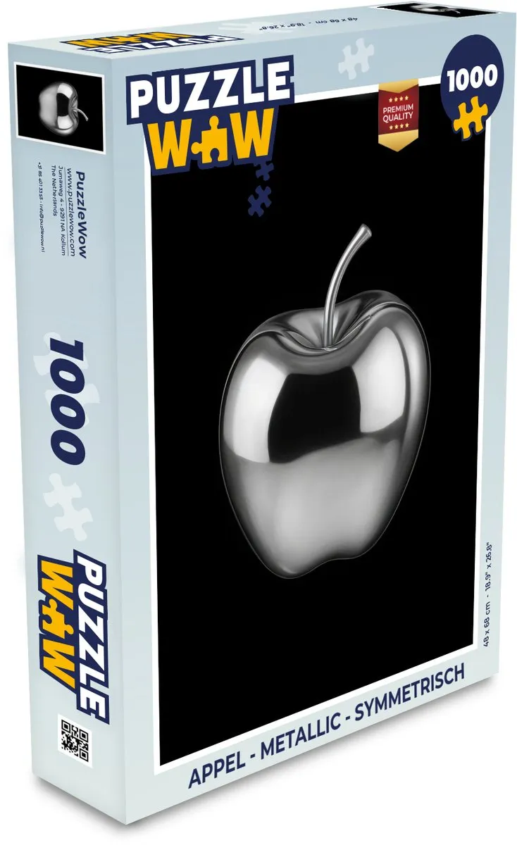 PuzzleWow Legpuzzel Appel Metallic 1000 Stuks