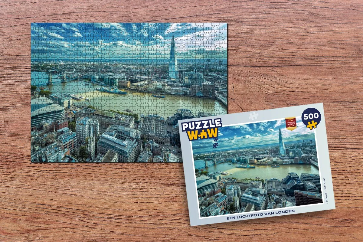 PuzzleWow Londen Tower Bridge Legpuzzel 500 Stuks - Multicolor