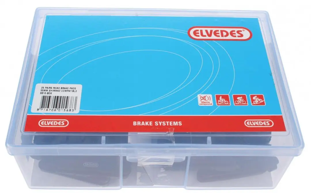 Elvedes Race Remblokken 55mm - Shimano Compatibel - 25 Paar - afbeelding 6 van 6