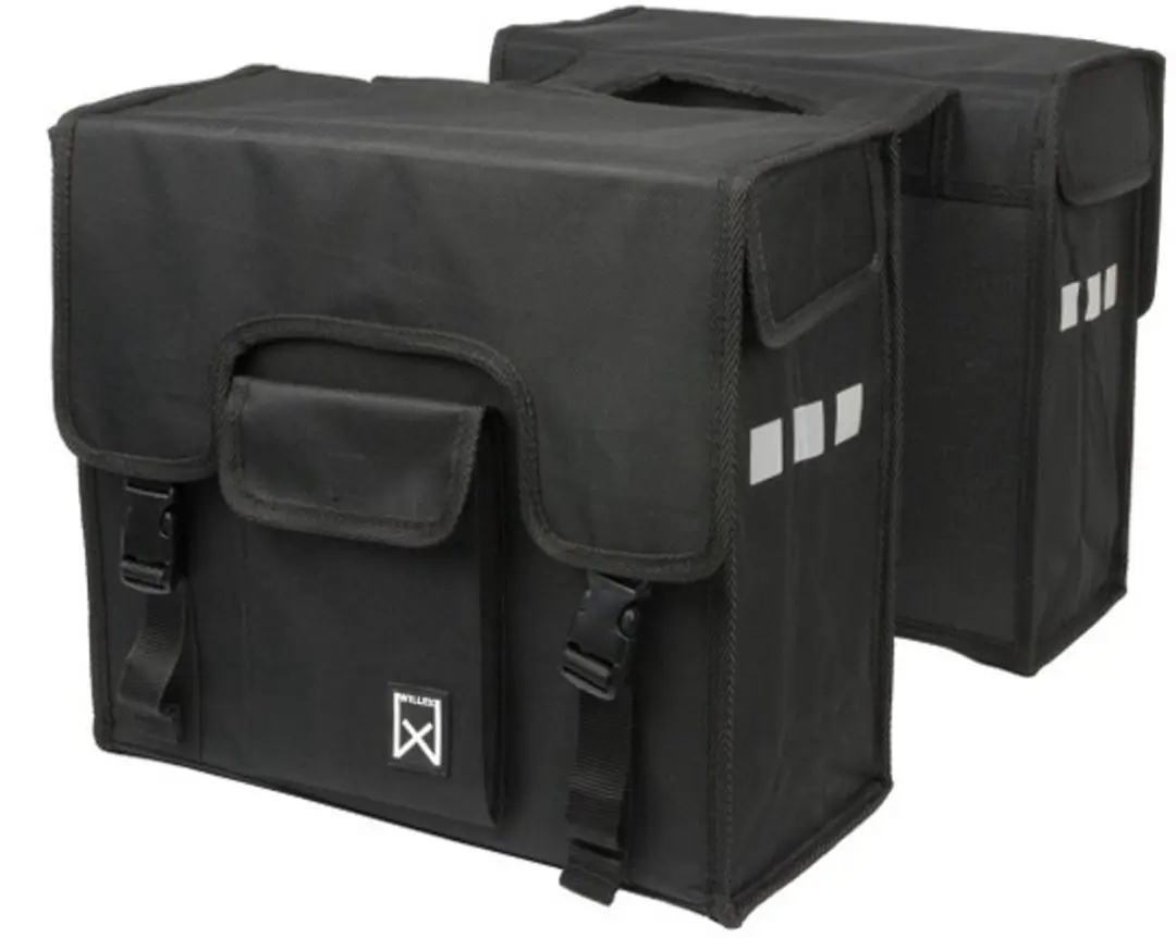 Willex Shopper Dubbele Fietstas 38L - Zwart - afbeelding 3 van 6