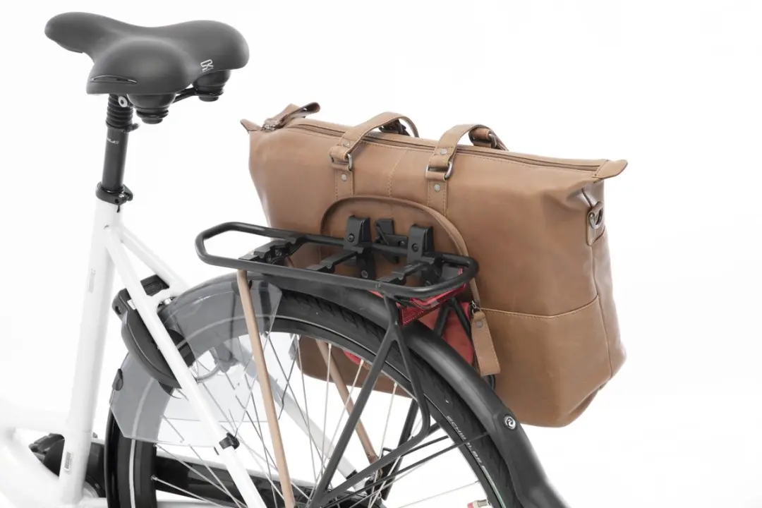New Looxs Verla Fietstas Laptoptas 15 inch - Leer - 21L - Cognac - afbeelding 4 van 6