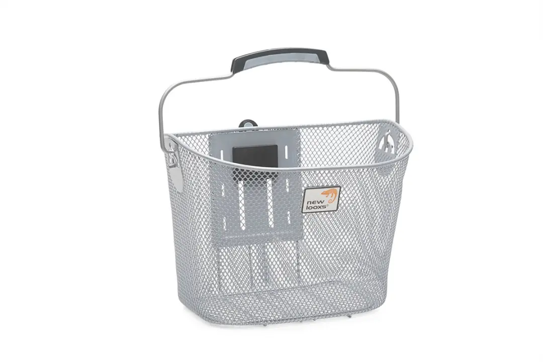 New Looxs Toscane SmartLock Fietsmand 19L - Staal Zilver - afbeelding 2 van 6