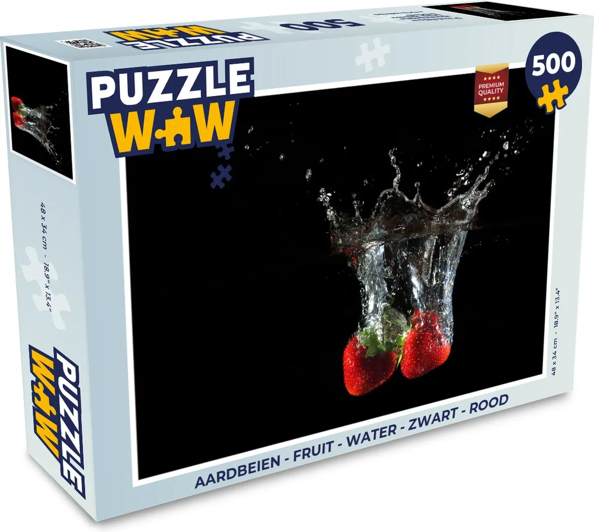 PuzzleWow Aardbeien Fruit Legpuzzel 500 Stuks - Multicolor