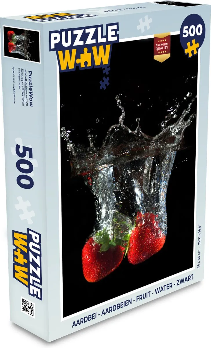 PuzzleWow Aardbeien Fruit Legpuzzel 500 Stuks - Multicolor