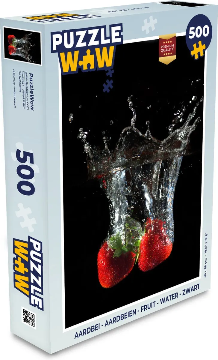 PuzzleWow Aardbeien Fruit Legpuzzel 500 Stuks - Multicolor