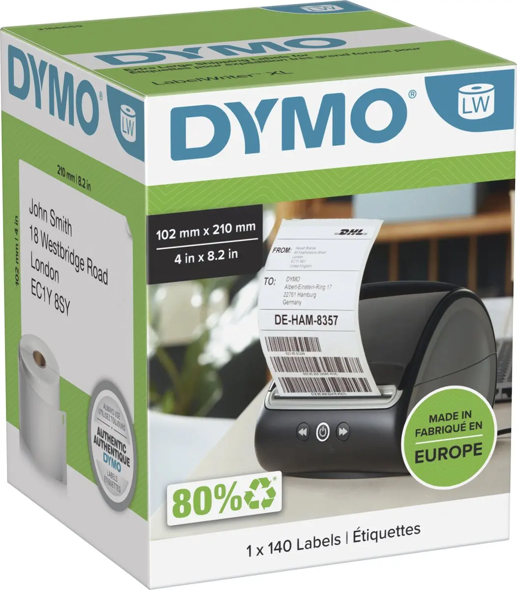 DYMO 2166659 Labels 102x210mm