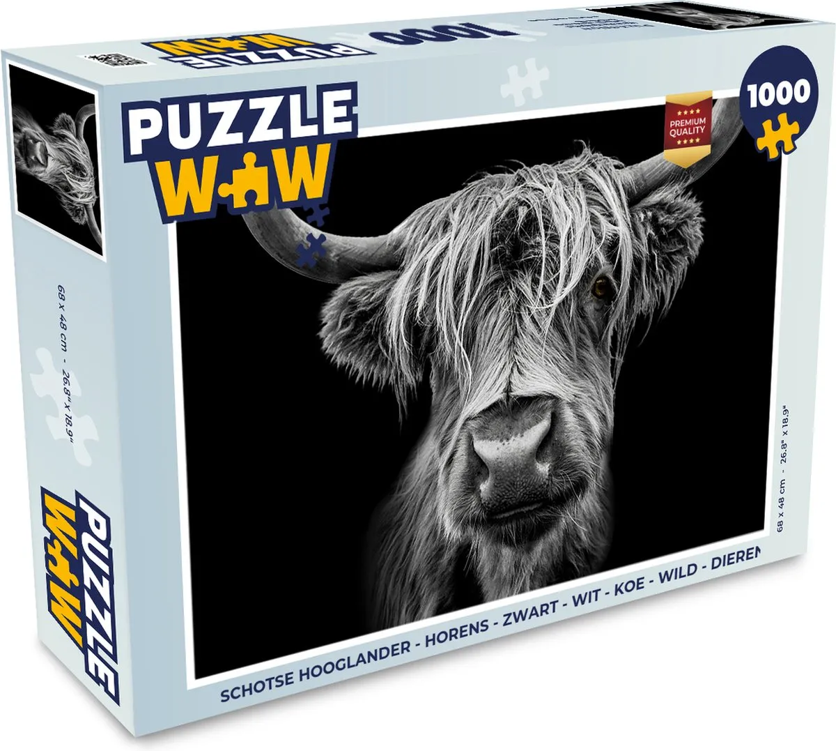 PuzzleWow Schotse Hooglander Legpuzzel 1000 Stuks