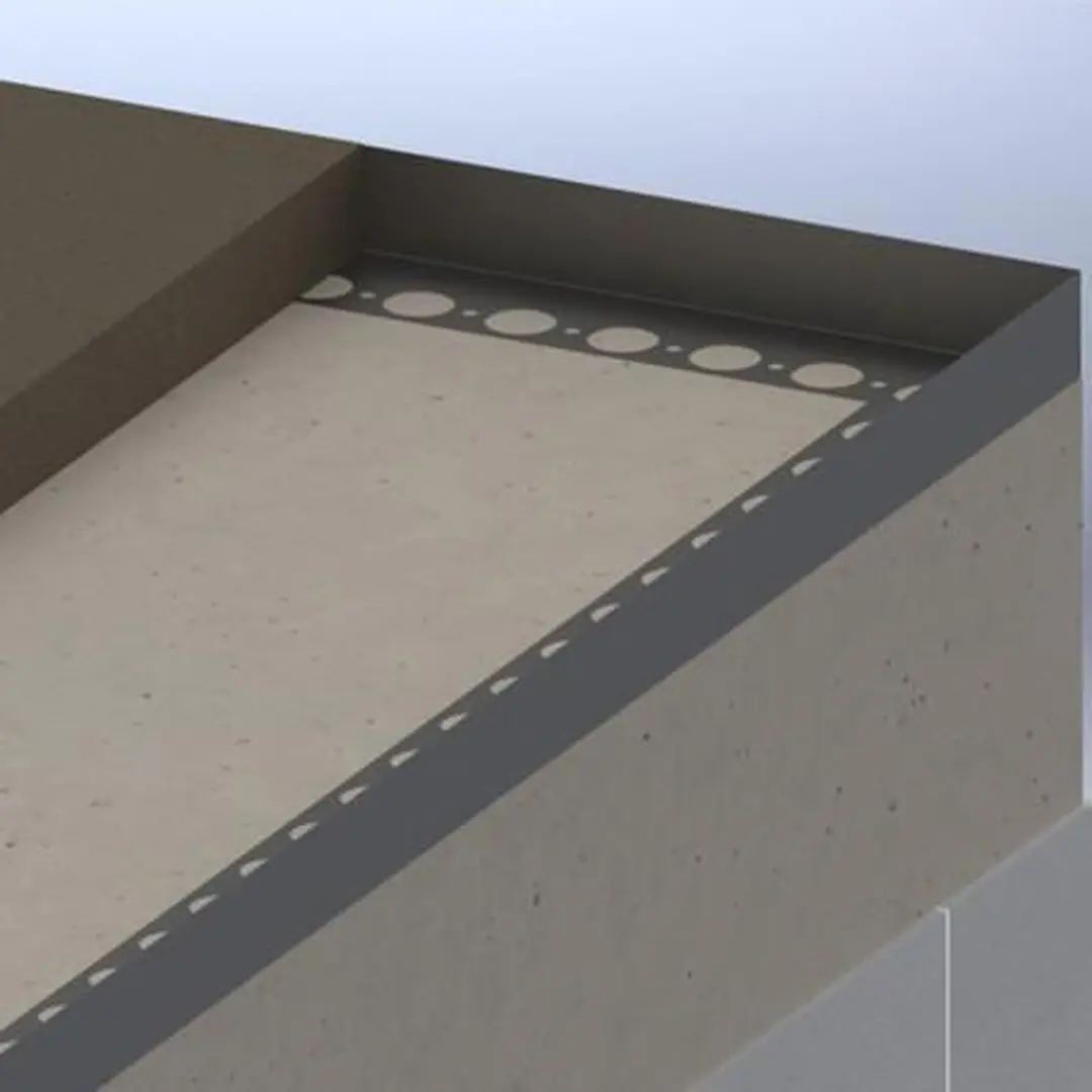 GB Hoeklijn voor Zandcementdekvloer 40x80x1150mm