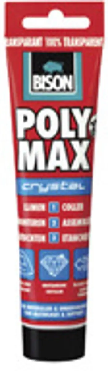 Bison Poly Max Crystal Express Montagelijm 115g - Transparant