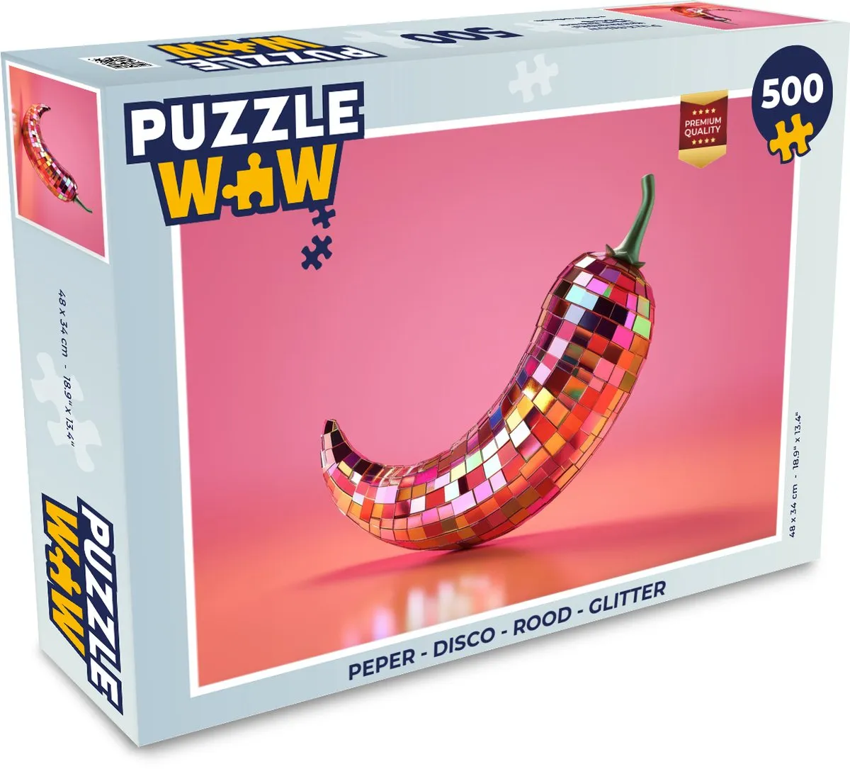 PuzzleWow Peper Disco Legpuzzel 500 Stuks