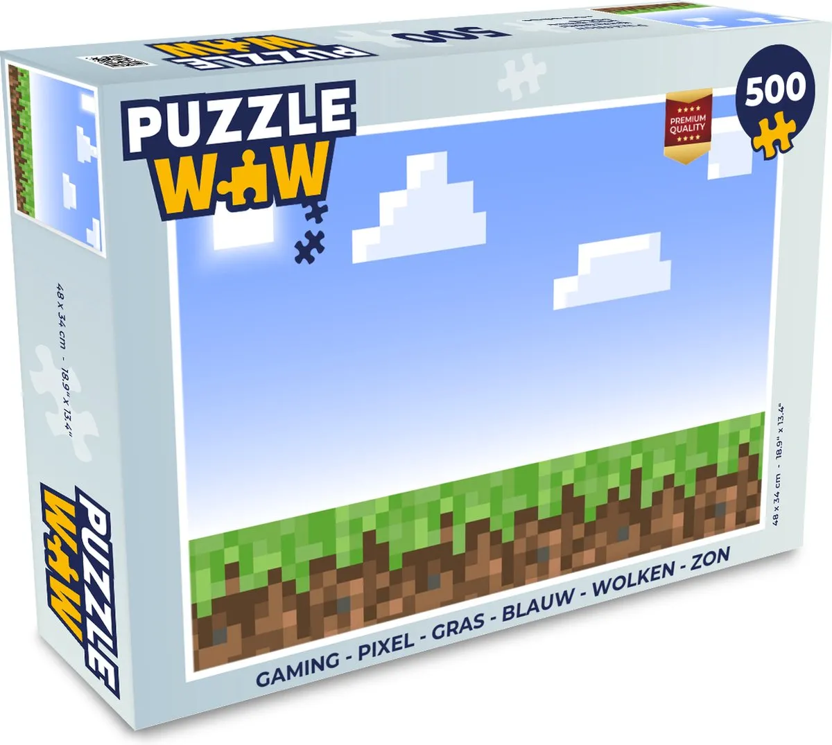 PuzzleWow Pixel Gaming Legpuzzel 500 Stuks