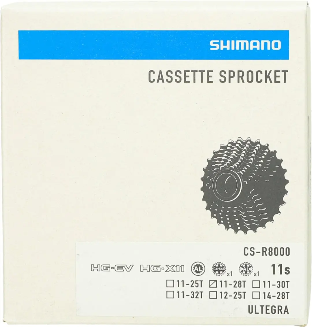 Shimano Ultegra CS-R8000 Cassette 11-Speed 11-28T - Zilver/Chroom