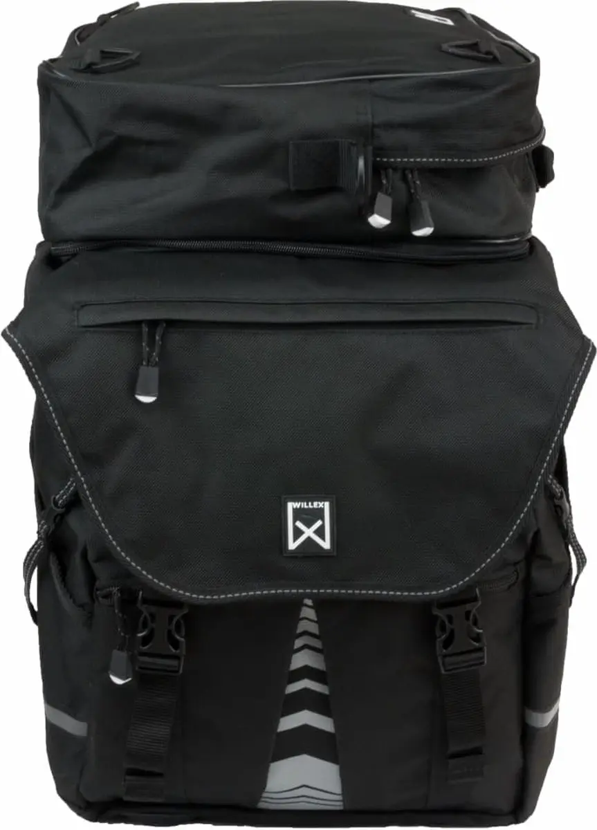 Willex Bagagetas XL 1200 Dubbele Fietstas 65L - Zwart - afbeelding 2 van 5