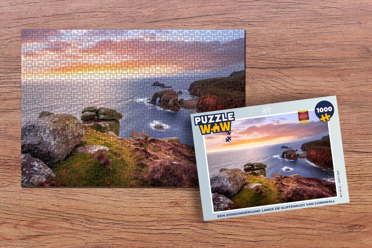 PuzzleWow Legpuzzel Cornwall Kliffenkust 1000 Stuks