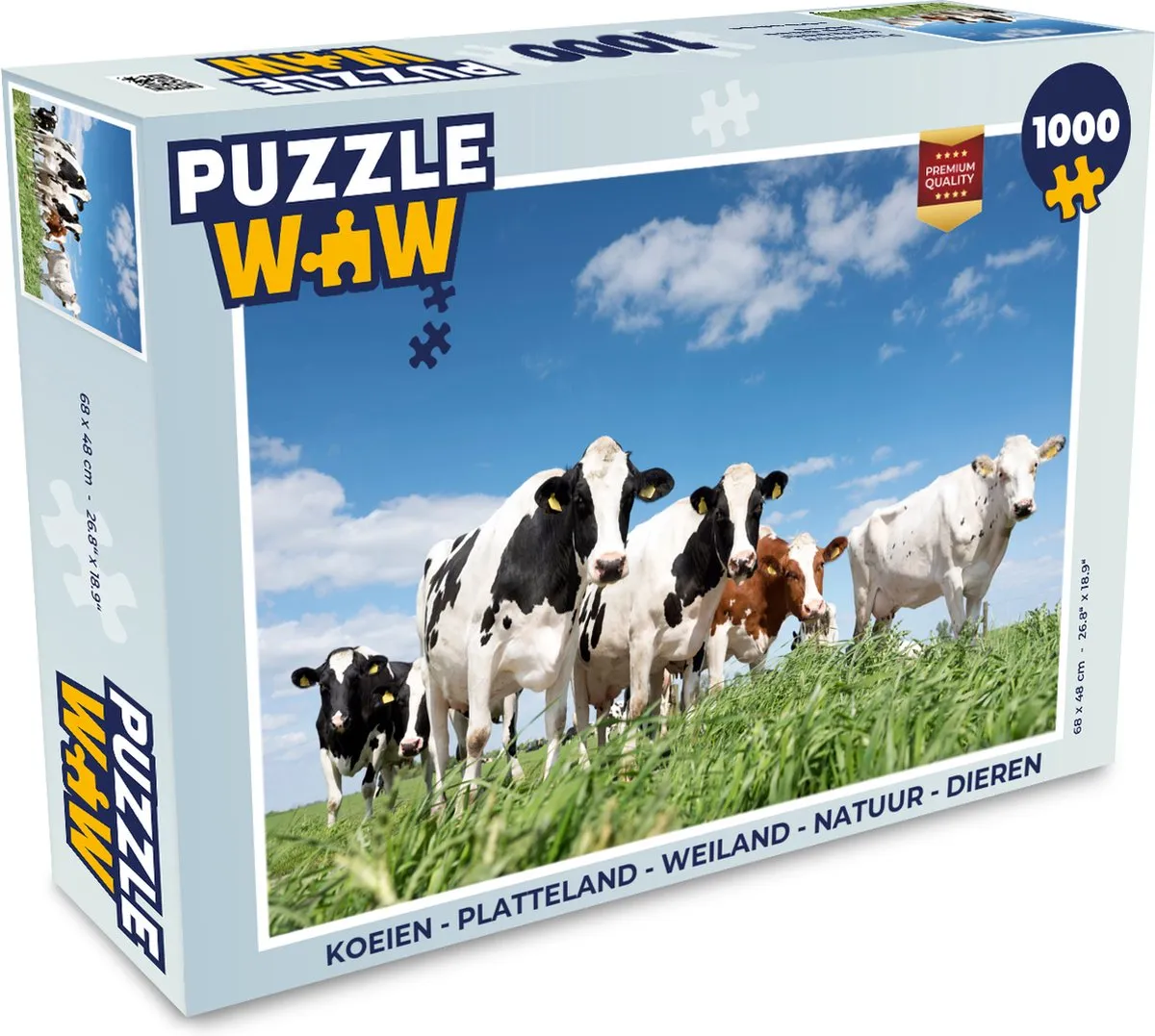 PuzzleWow Platteland Weiland Natuur Legpuzzel 1000 Stuks