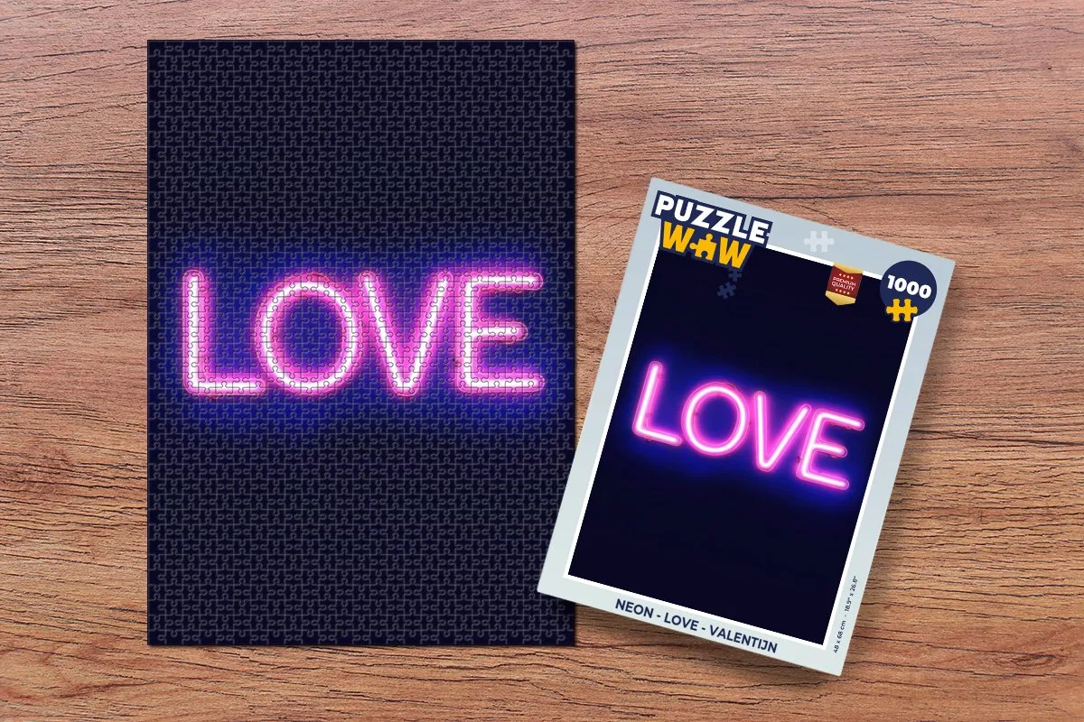 PuzzleWow Neon Love Legpuzzel 1000 Stuks