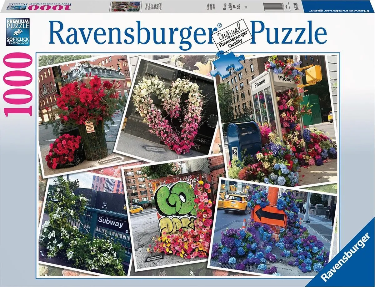 Ravensburger NYC Bloemenpracht Legpuzzel 1000 Stuks