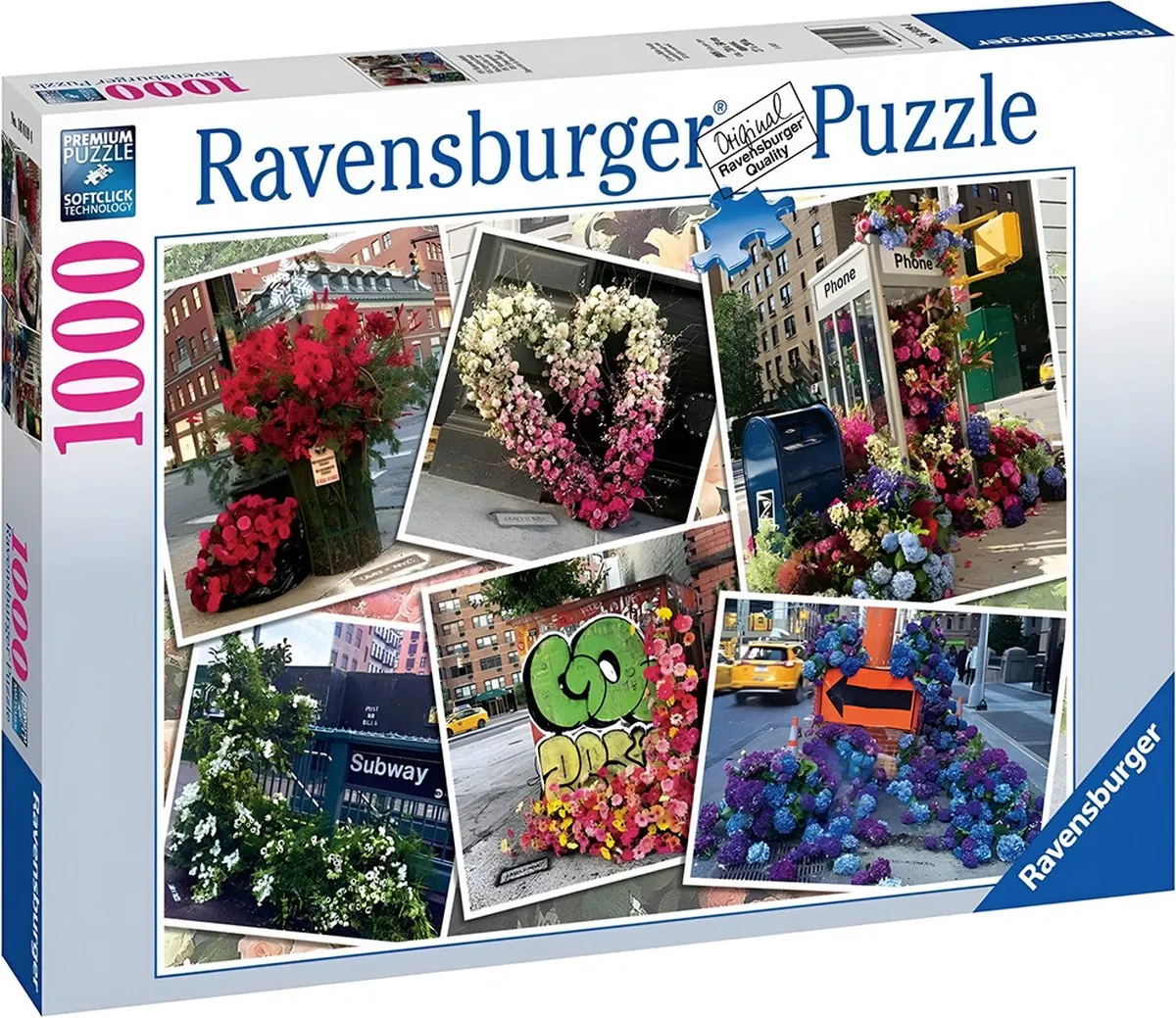 Ravensburger NYC Bloemenpracht Legpuzzel 1000 Stuks - Multicolor